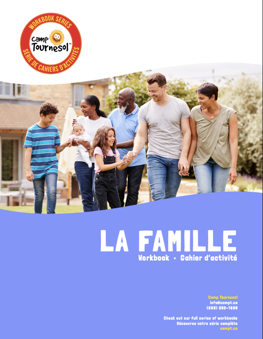 La Famille free French workbook from Camp Tournesol
